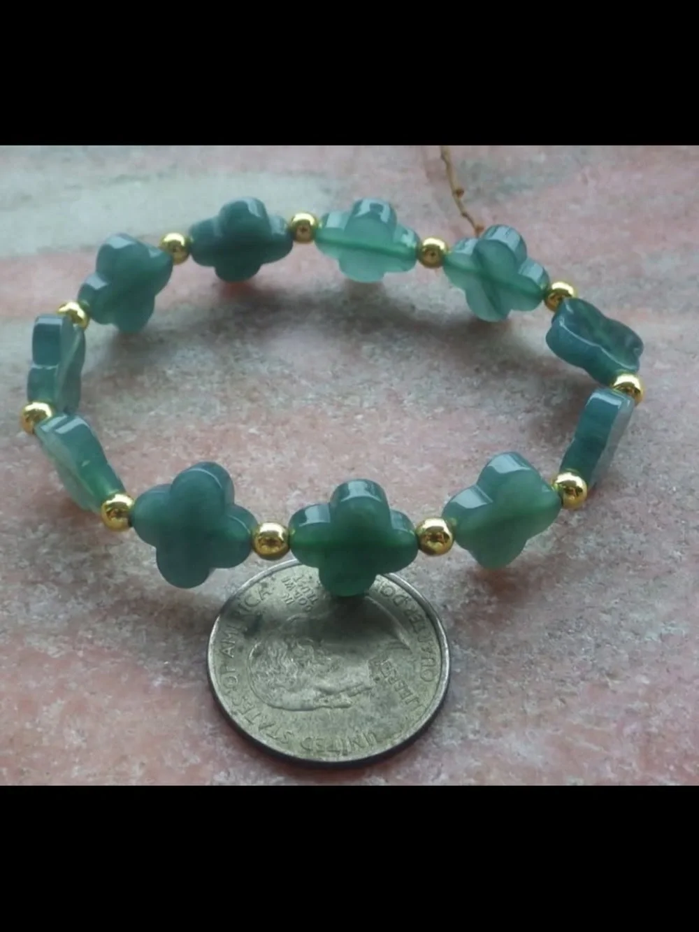 Elegant green clover jadeite jade bracelet 6inches 6.5 inches certificate